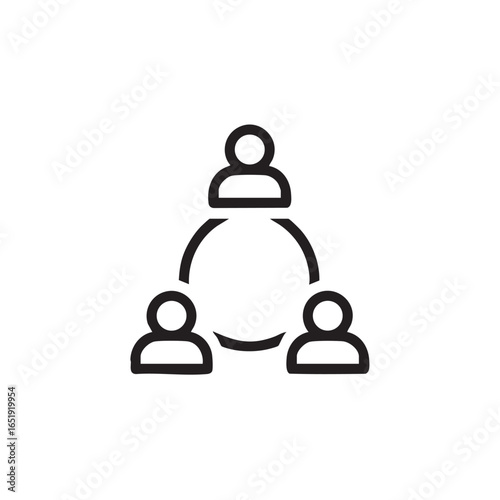Network Connection Icon Symbolizing Teamwork Collaboration and Interpersonal Relationships Promoting Communication and Connection for Business and Social Media