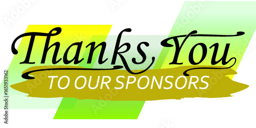 Thank You to Our Sponsors Handwritten Lettering Vector