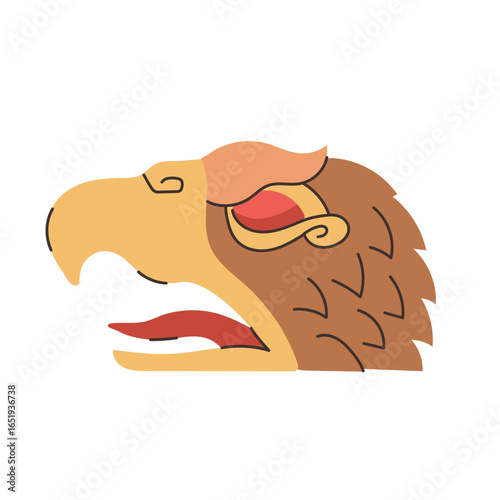 Cuauhtli sign 4 tattoo hand drawn icon clipart avatar logotype isolated illustration