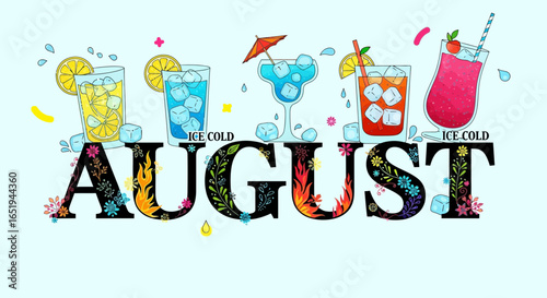 Celebrate summer with refreshing ice-cold cocktails and the magic of august