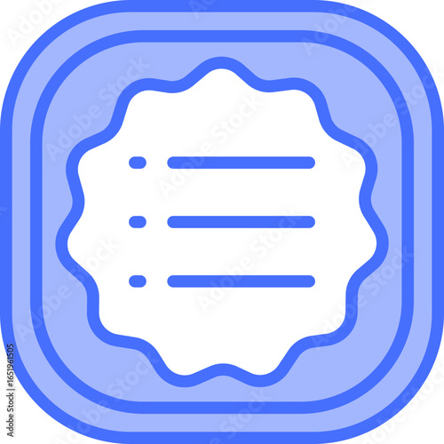Menu Selection blue icon