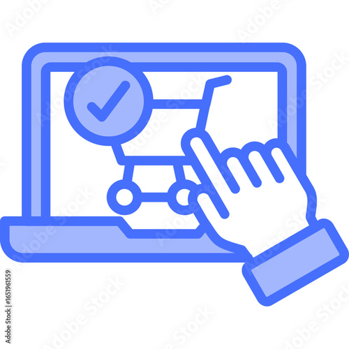 Self Checkout blue icon