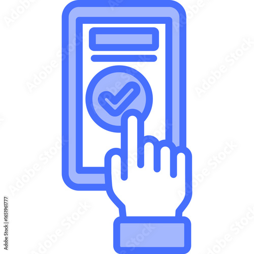 Online Booking blue icon