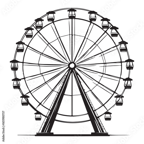 Ferris wheel silhouette 
