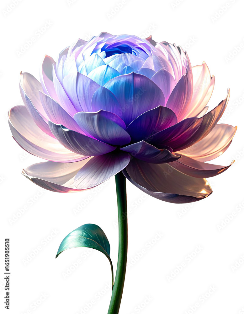 Fototapeta premium purple ranunculus flower isolated on transparent background, png