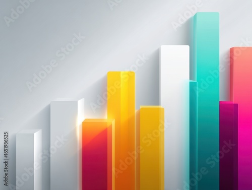 Free Download Minimalist Data Visualization Infographic with Colorful Bars - GFXLoad