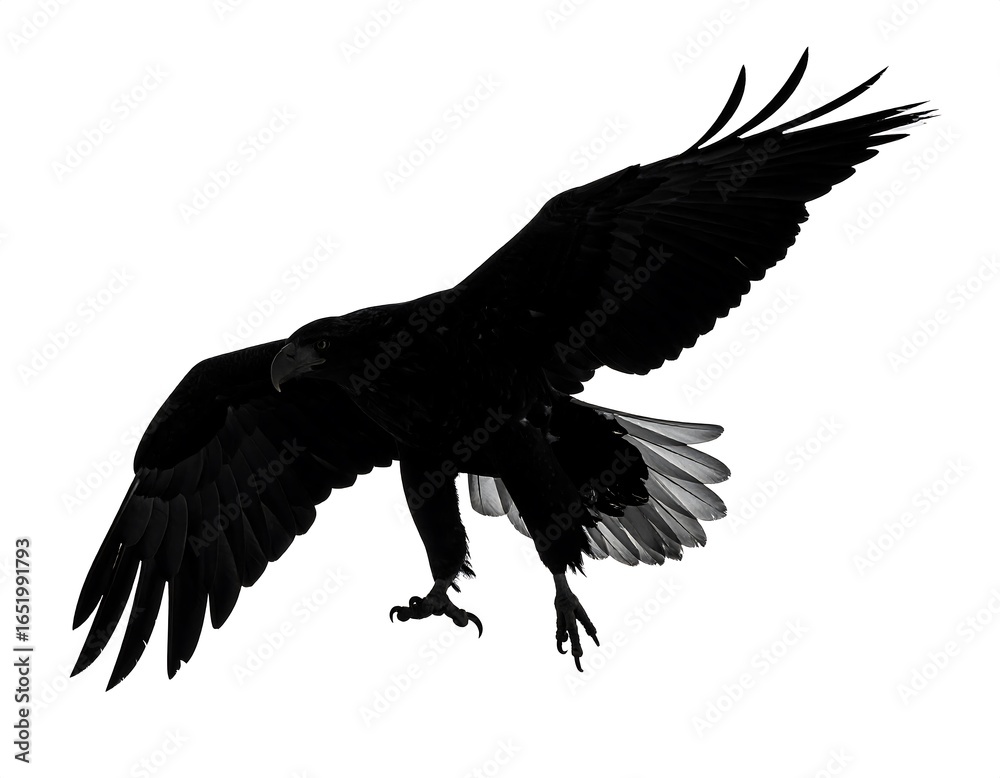 Obraz premium Eagle Silhouette Landing.