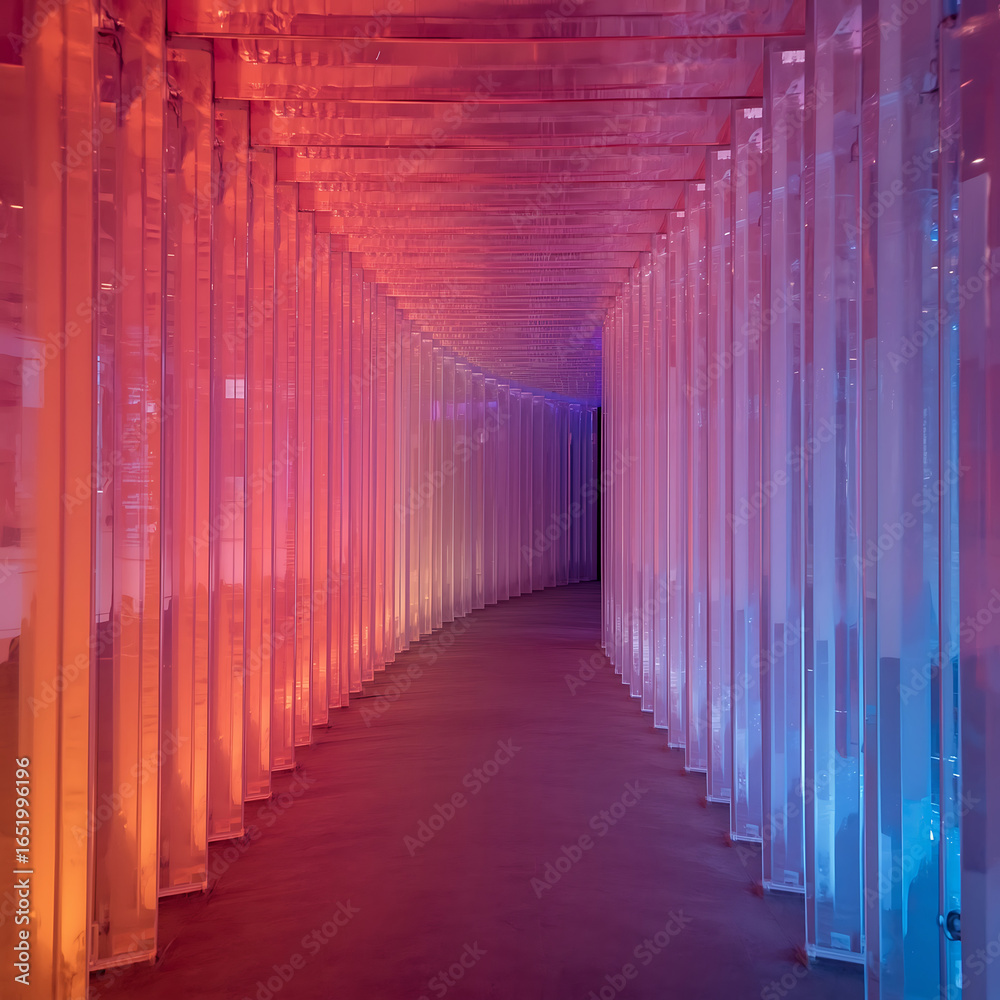 Fototapeta premium red corridor in japanese temple