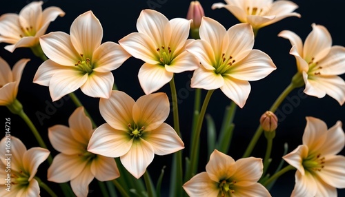 Delicate Orange Flowers Against Dark