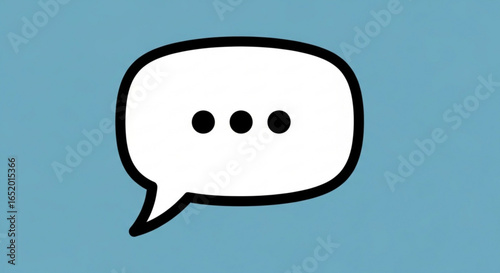 Illustration of a speech bubble with ellipsis