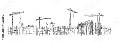 Building crane sketch