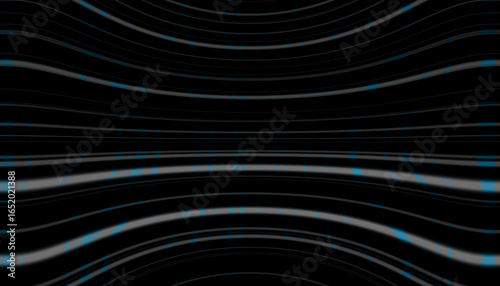 Lignes blanches avec effets de profondeur.