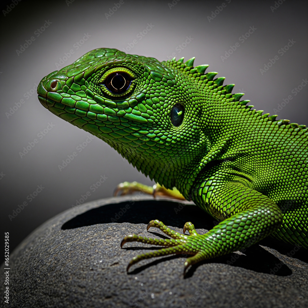 Fototapeta premium iguana on a rock