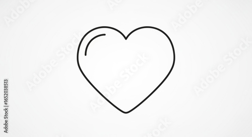 Simple heart icon, perfect for love, valentines day, and romance