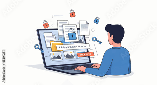 Secure your data with robust online protection featuring passwords, locks and encryption for ultimate digital safety today