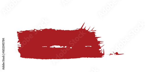red paint splashes on white. Grunge Paintbrush or Paint Roller Vector Collection. Modern Textured shape Trendy Style, EPS10