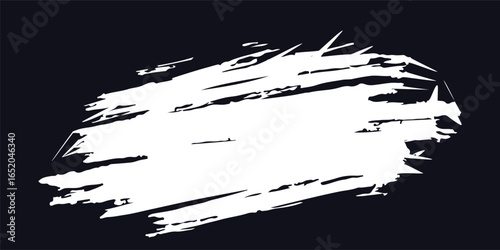 Stock image of creative brush strokes on black background. white brush Stock on isolated background. Abstract white and black brush stroke on white background with colorful oil paint.