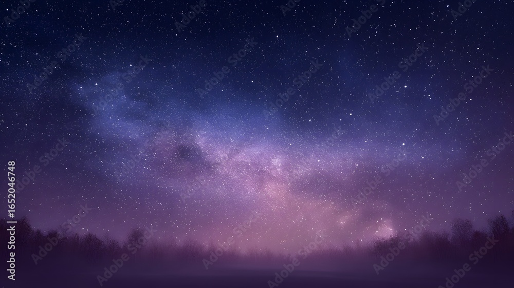 Fototapeta premium A floating mountain ridge above a cosmic cloud sea