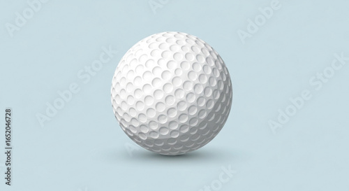 White golf ball close up professional sports equipment for golf course game and recreation activity detail