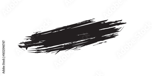 Grunge Paintbrush or Paint Roller Vector Collection. Modern Textured shape Trendy Style, EPS10