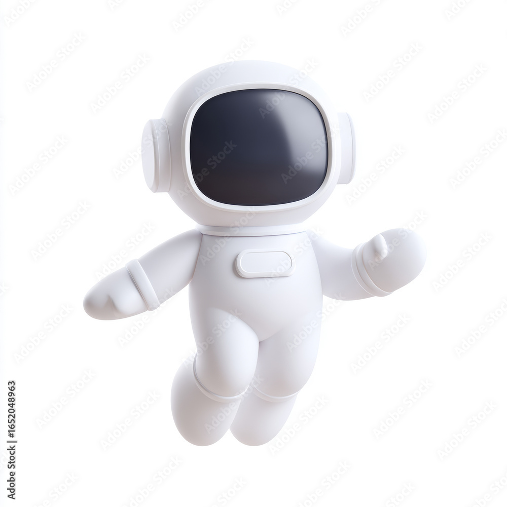 Fototapeta premium White astronaut floating in the air