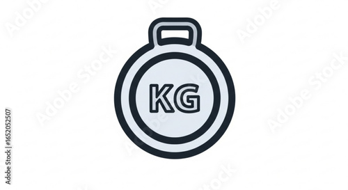 Kg weight for strength training and fitness equipment for gym workout and exercise vector illustration