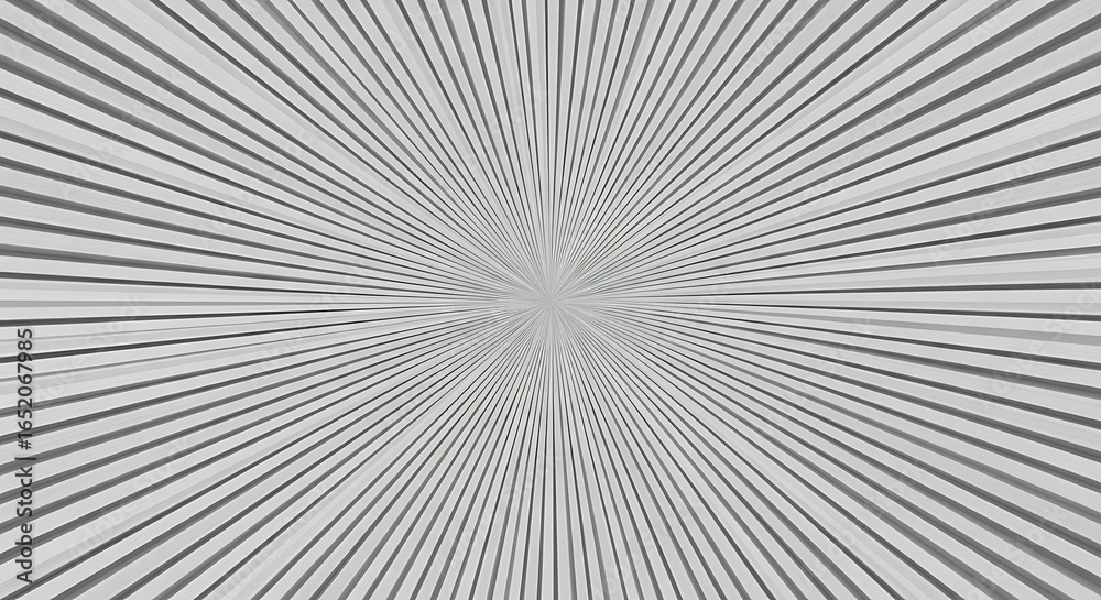 Obraz premium Abstract grayscale sunburst background with radial lines converging at the center