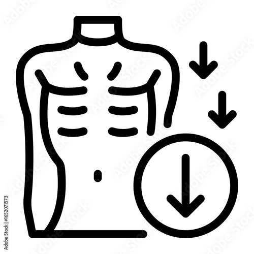 This Malnutrition icon is suitable for Starvation, Humanitarian, and related fields.
