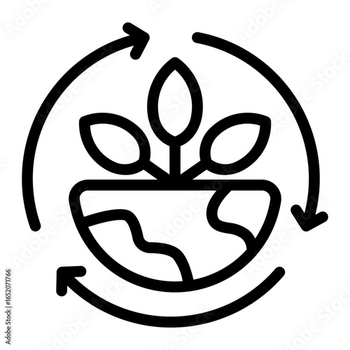 This Sustainable agriculture icon is suitable for Starvation, Humanitarian, and related fields.