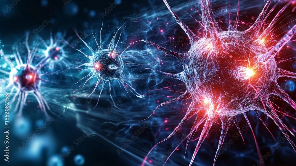 Fototapeta premium Visualization highlights the intricate processes involved in T-cell activation.