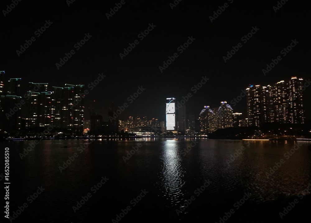 Naklejka premium brooklyn bridge at night
