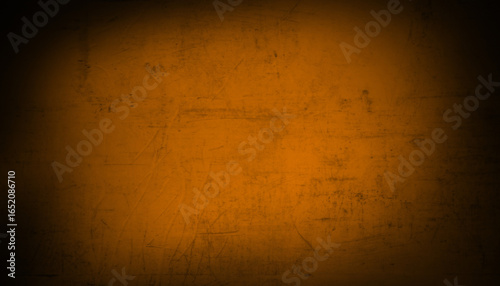 Fényképezés Dark grunge orange texture background with spooky vibe for Halloween design grad
