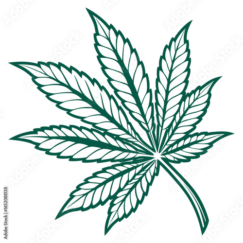 Vibrant Cannabis Leaf Design for Branding or Marketing