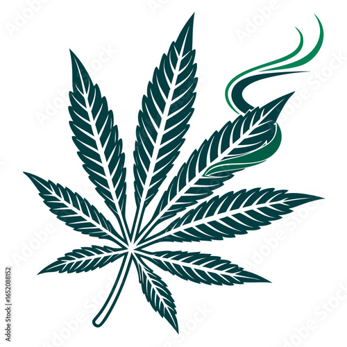 Vibrant Cannabis Leaf Design for Branding or Marketing