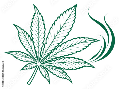 Vibrant Cannabis Leaf Design for Branding or Marketing