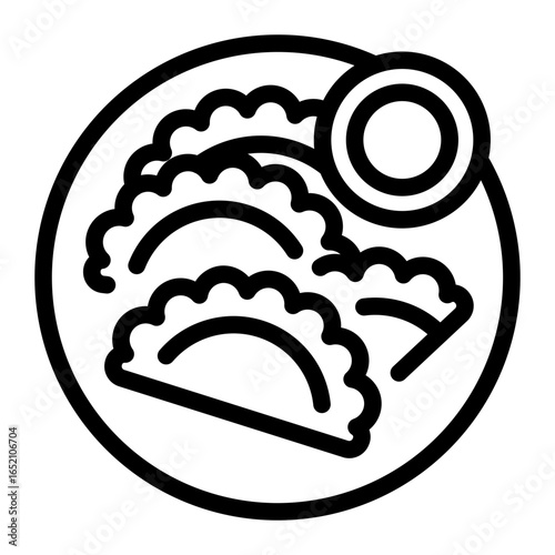 This Empanadas icon is suitable for Food, World Culinary, etc.
