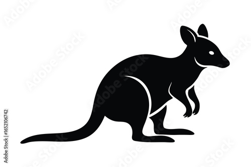 Solid color Pademelon animal vector design