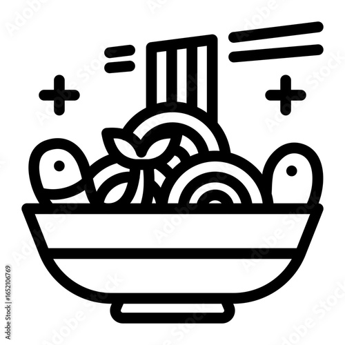 This Pad thai icon is suitable for Food, World Culinary, etc.