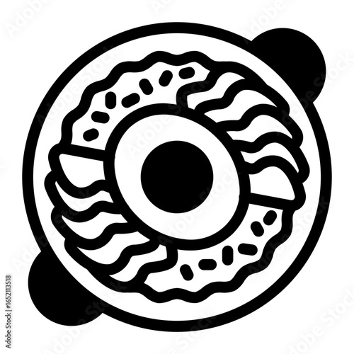 This Bibimbap icon is suitable for Food, World Culinary, etc.