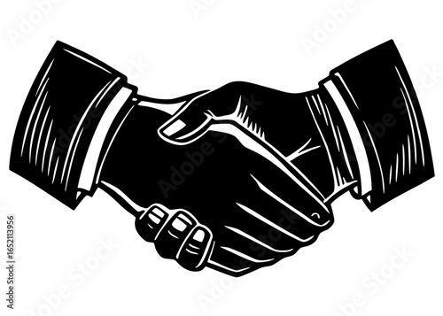 Handshake Silhouette Vector & PNG
