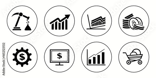 Business and finance icons set