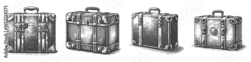 Vintage Hand-Drawn Storage Bag Illustration, Organizer Pouch Engraved Vector for Home and T-Shirt Design