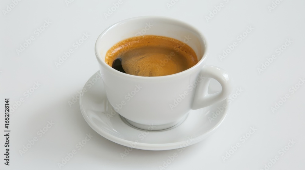A Cup of Coffee on an Isolated White Background A Cup of Coffee on an Isolated White Background