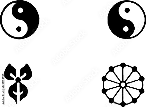 Yin Yang Symbol Set – Spiritual Balance Designs