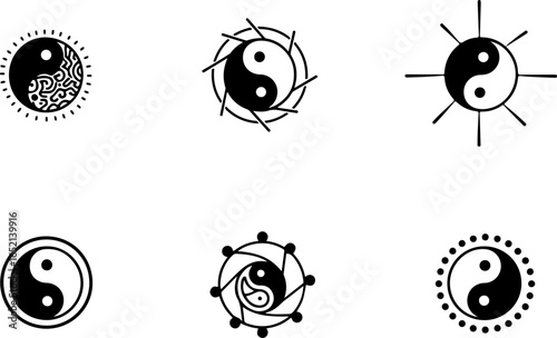 Yin Yang Symbol Set – Spiritual Balance Designs