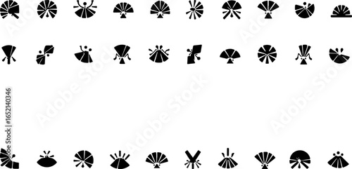 Set of 30 seashell icons vector