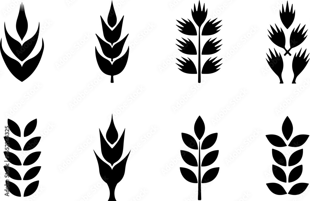Fototapeta premium “Wheat & Grain Silhouette Vector Bundle”