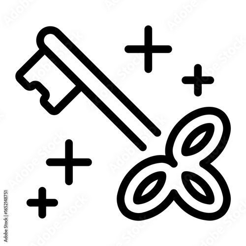 This Magic Key icon is suitable for Fantasy Adventure, Movie, etc.