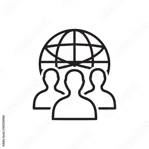 Global Network of People Communication and Collaboration Illustration Connecting Worldwide with Individuals and Communities in a Unified Organization