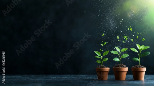 Growing hope plant growth journey in indoor space nature photography close-up greenery concept